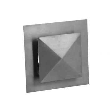 Art-Line ventilatierooster met pyramide kap Ø 100 mm (vierkant) RVS
