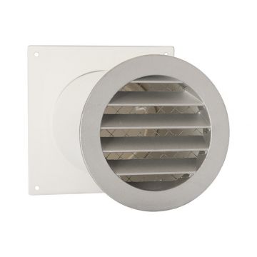 aluminium schoepenrooster + muurdoorvoer, ø100