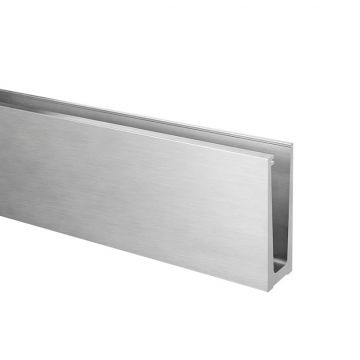 Easy Glass Slim vloerprofiel topmontage lengte 5000 mm model 8010 aluminium (geanodiseerd)