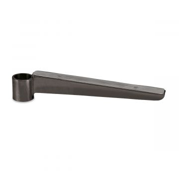 Glasplaatdrager incl. antislip rubber Debra voor buis Ã˜ 25,4 mm 200 mm zamak zwart