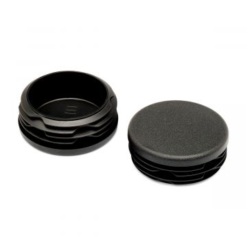 Kunststof eindkap Perla voor buis Ã˜ 25,4 mm kunststof zwart