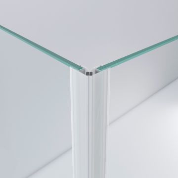 Magneetstrip 90Â° voor glasdeur Vera 6-8 mm PVC zwart