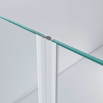 Magneetstrip 180Â° voor glasdeur Pukki 6-8 mm PVC zwart