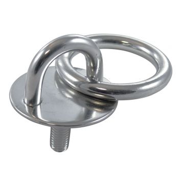 Oogplaat rond met draadeind en ring