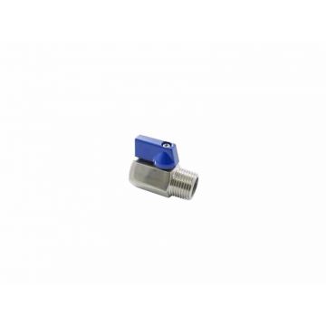 Minikogelkraanventiel met binnen- en buitendraad, 1/2 ''