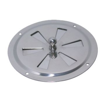 Luchtrooster rond afsluitbaar, 100mm RVS-316 (A4)