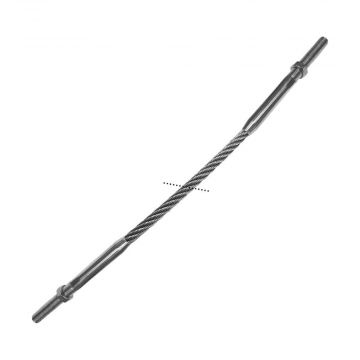 RVS kabel 4 mm 7 x 19 met 2 draadterminals M8 geassembleerd RVS-316