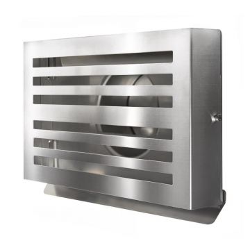 Design gevelkap PREMIUM LINE BETA, 150 mm, met terugslagklep, RVS-304