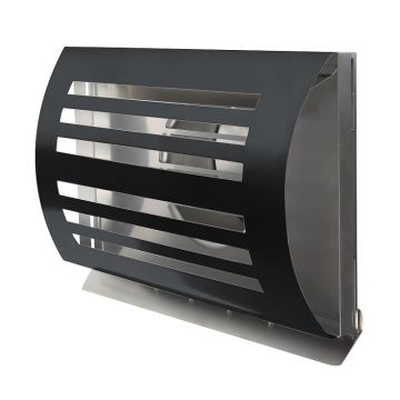 Design gevelkap PREMIUM LINE DELTA, 150 mm, met terugslagklep, RVS-304