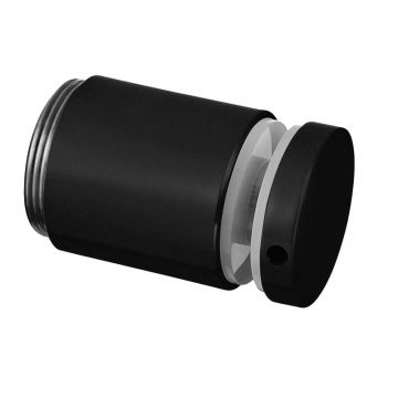Glasadapter verstelbaar 50 mm vlak lengte 30 mm RVS-304 mat zwart model 0749