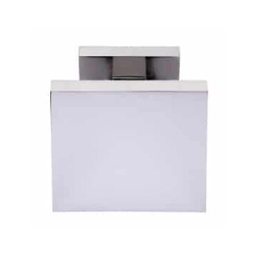 Massieve voordeurknop vast op rozet SQUARE LSQ125V, gepolijst RVS