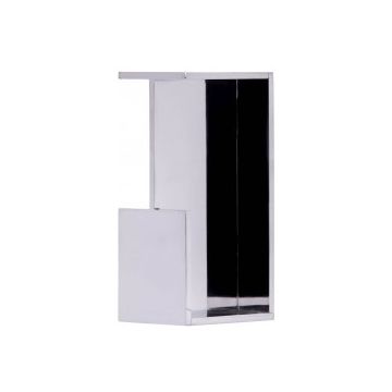 Inbouw-/schuifdeurkom SQUARE LSQ160B/40, te verlijmen, gepolijst RVS