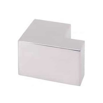 Massieve vaste voordeurknop SQUARE LSQ75V, gepolijst RVS