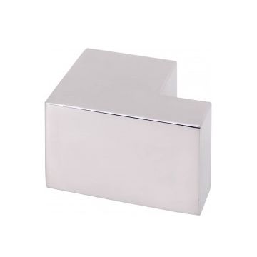Massieve vaste voordeurknop SQUARE LSQ92V, gepolijst RVS