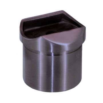 Buisadapter 42,4 x 2,0 mm voor ligger 42,4 mm RVS-316 antracietgrijs model 0503