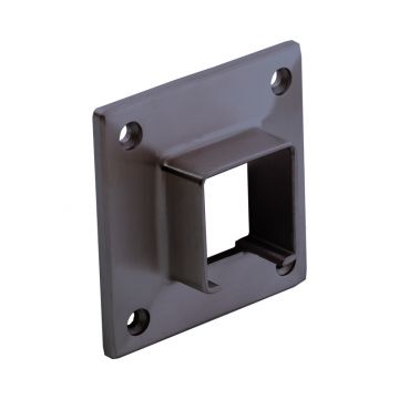 Muurflens voor U-profielbuis 40 x 40 mm vast RVS-316 antracietgrijs model 4183