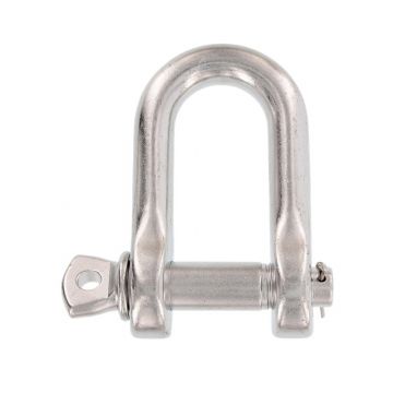 D-sluiting met borgpin 9 mm RVS-318L (Duplex)