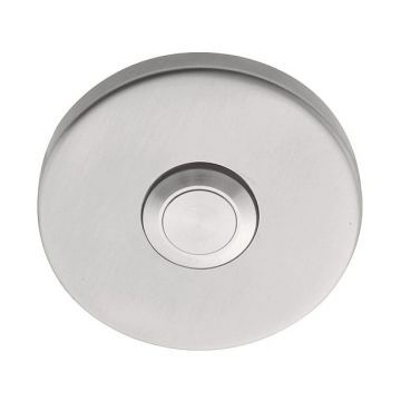 Beldrukker BASICS LB50, mat RVS, met RVS drukkertje