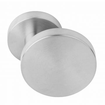 Massieve voordeurknop vast op rozet BASICS LB702V, mat RVS