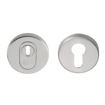 Massieve veiligheidscilinderrozet met kerntrekbeveiliging SKG*** BASICS LBVEIL-KT, PVD mat RVS