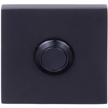 Massieve beldrukker SQUARE LSQ50 mat zwart gecoat