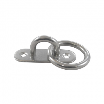 Mastplaat met ring 60 mm RVS-304