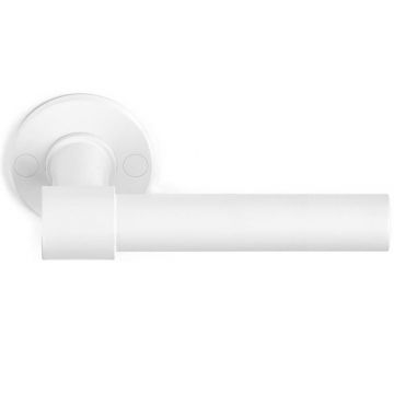 Massieve deurkruk vast draaibaar Piet Boon ONE PBL20XL/50 mat wit gecoat