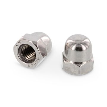 Dopmoer hoog M8 DIN 1587 RVS A2 SW13 (200 stuks)