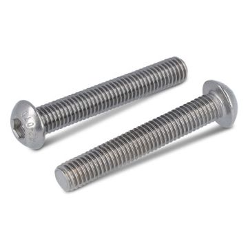 Platkopschroef M5 x 60/60 mm ISO 7380 RVS A2 SW3 (100 stuks)