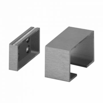 Muurflens voor aluminium u-profielbuis 65 x 40 mm, onbewerkt aluminium