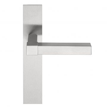 Massieve deurkruk ongeveerd op schild blind SQUARE VL125P236SFC mat geslepen