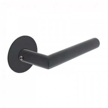 Intersteel Deurkruk Jura met zelfklevend rozet mat zwart RVS-304