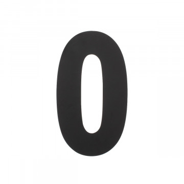 Intersteel Huisnummer 0 XL hoogte 30 cm rvs/mat zwart