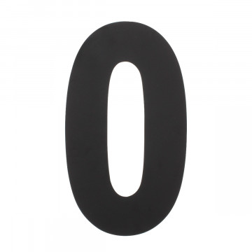 Intersteel Huisnummer 0 XXL hoogte 50 cm rvs/mat zwart
