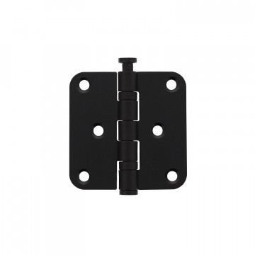 Intersteel Kogellagerscharnier afgerond tot 50 kilo mat zwart RVS-304