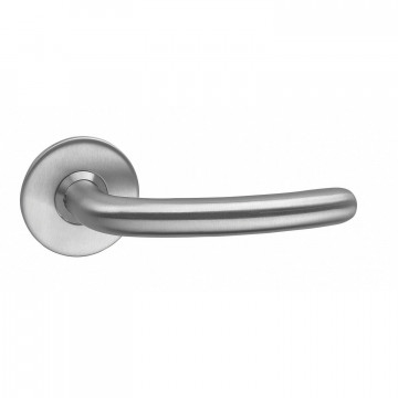 Intersteel Deurkruk Sabel 16 mm slank op rozet met ring rvs geborsteld