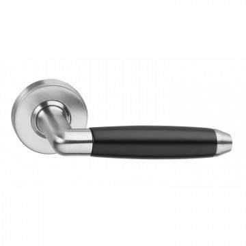 Intersteel Deurkruk Combi geveerd op rozet ˜52x10 met ring rvs geborsteld