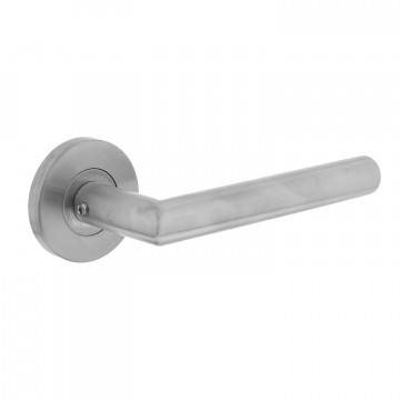 Intersteel Deurkruk Hoek 90° op rozet rvs geborsteld