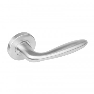 Intersteel Deurkruk Jupiter op rozet met 7 mm nok rvs geborsteld