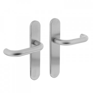 Intersteel Deurkruk Rond op op schild blind rvs geborsteld