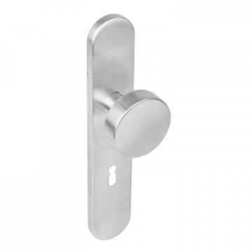Intersteel Knop op schild sleutelgat 56 mm rvs geborsteld