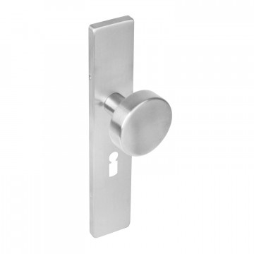 Intersteel Knop op rechthoekig schild sleutelgat 56 mm rvs geborsteld