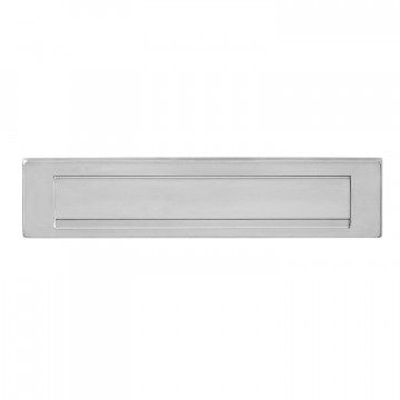 Intersteel Brievenbus met klep/regenrand rvs geborsteld