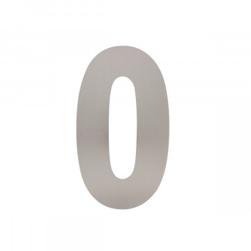 Intersteel Huisnummer 0 XL hoogte 30 cm rvs geborsteld