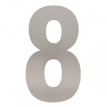 Intersteel Huisnummer 8 XXL hoogte 50 cm rvs geborsteld