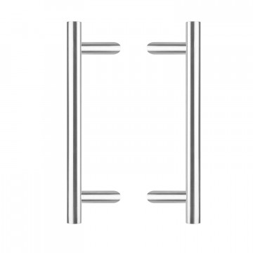Intersteel Deurgrepen set T-schuin 30 mm - 500 mm rvs geborsteld
