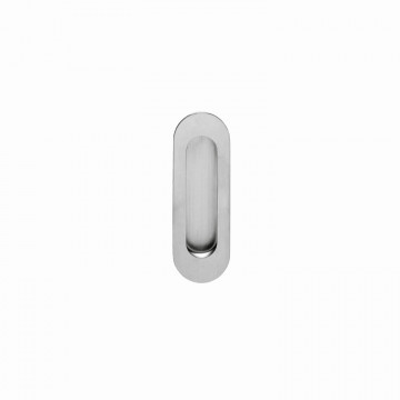 Intersteel Schuifdeurkom ovaal 120x40mm blind rvs geborsteld
