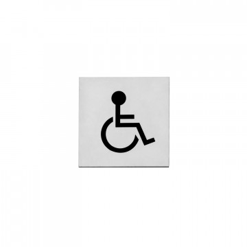 Intersteel Pictogram toilet mindervalide zelfklevend rvs geborsteld