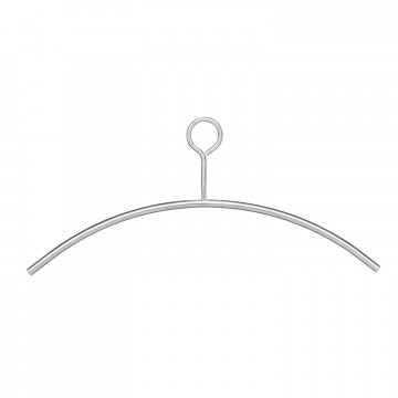 Intersteel Kledinghanger rvs geborsteld dicht oog