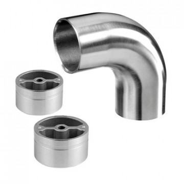 Hoekverbinder 90°, buis 42 mm, model 0305, RVS-316